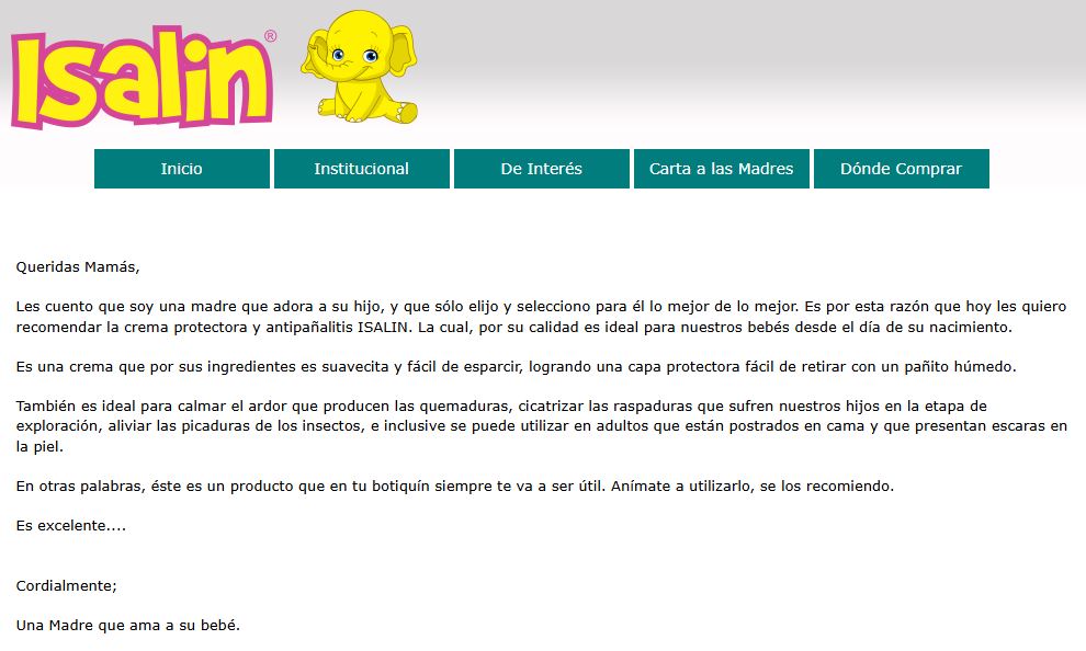 Carta a las madres